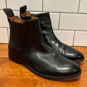 New Franco Sarto Linc Black Leather Chelsea Boot Size 8